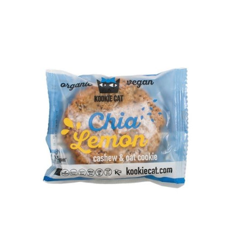 Kookie Cat Chia Lemon Organic Vegan Cookie with Chia and Lemon 1.76 oz (50 g)