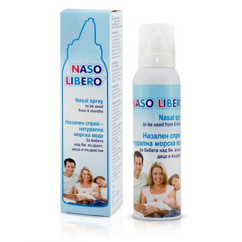 Naso Libero Nasal Spray - Natural Sea Water 3.38 fl oz (100 ml)