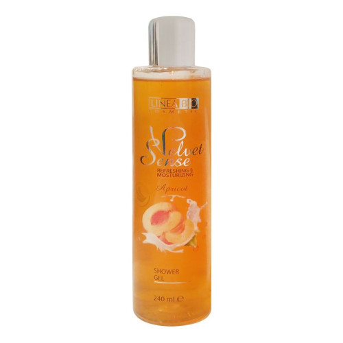 Linea Bio Velvet Sense Deeply Nourishing Body Shower Gel with Apricot Scent 8.12 fl oz (240 ml)