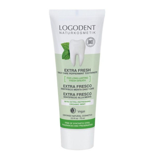 Logodent Extra Fresh Vegan Toothpaste with Mint 2.54 fl oz (75 ml)