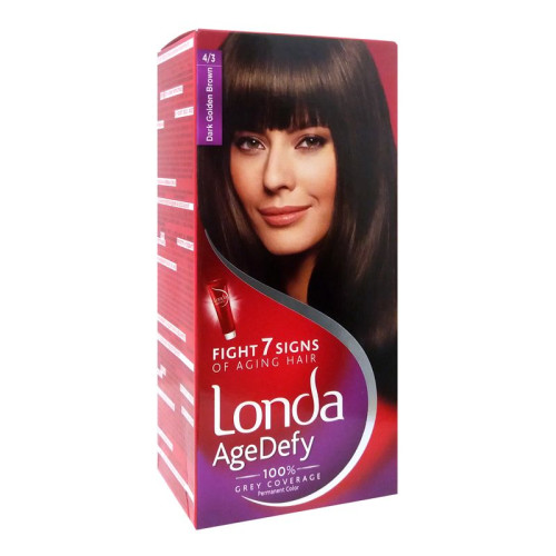 Londa Age Defy Cream Hair Color for Full Gray Coverage Color 4/3