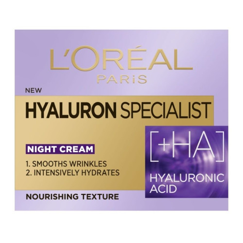 L'oreal Hyaluron Specialist Filling and Nourishing Night Cream for the Face 1.69 fl oz (50 ml)