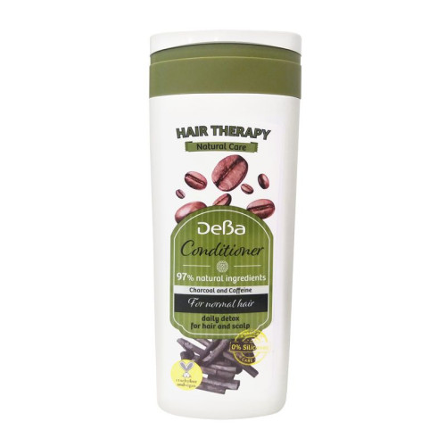 Deva Hair Therapy Natural Care Conditioner for Hair Activated Charcoal and Caffeine 8.45 fl oz (250 ml)