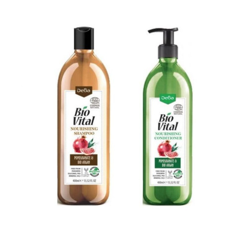 Deva Biovital Argan and Pomegranate Promo Set Conditioner and Shampoo for Fine and Thin Hair Argan and Pomegranate