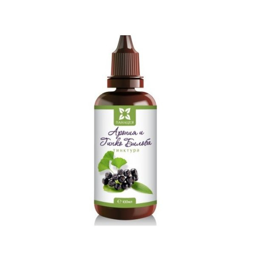 Panacea Aronia and Ginkgo Biloba Tincture for Irrigation and Memory 3.38 fl oz (100 ml)