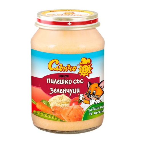 Slancho Chicken Puree with Vegetables for Children 4+ Months 6.7 oz (190 g)