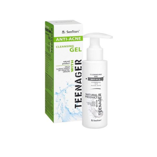 Sea Stars Anti-Acne Cleansing Face Gel with Pomorie Seaweed and Rose Water 0.41 fl oz (12 ml)