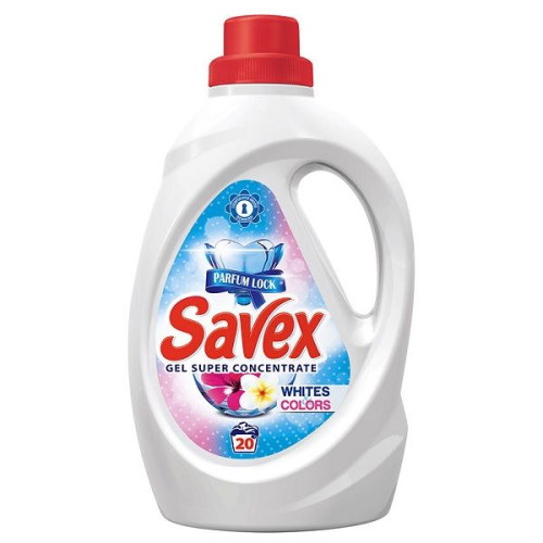 Savex Parfum White and Colors Liquid Laundry Detergent for White and Colored Fabrics 37.2 fl oz (1100 ml)