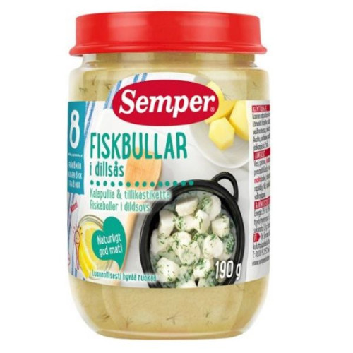 Semper Fish Balls with Dill and Potatoes for Children 8+ Months 6.7 oz (190 g) - 9628