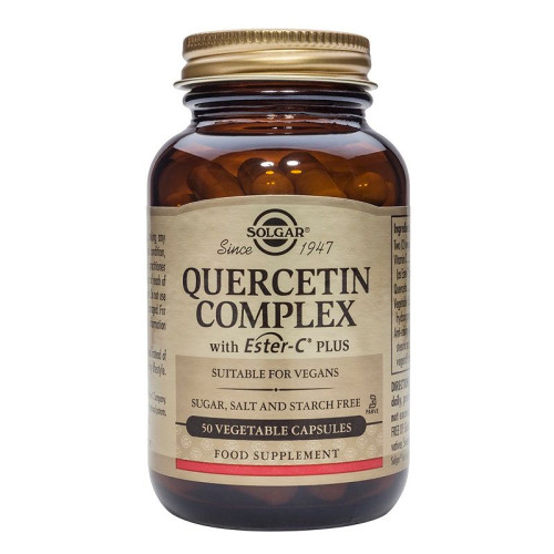 Solgar Quercetin Complex for Discomfort and Allergies Hay Fever 50 Capsules