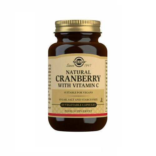 Solgar Natural Cranberry + Vitamin C for High Immunity 60 Capsules