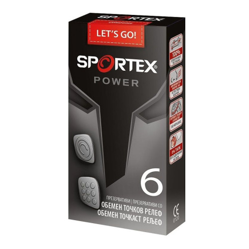 Sportex Power Textured Condoms 6 pcs