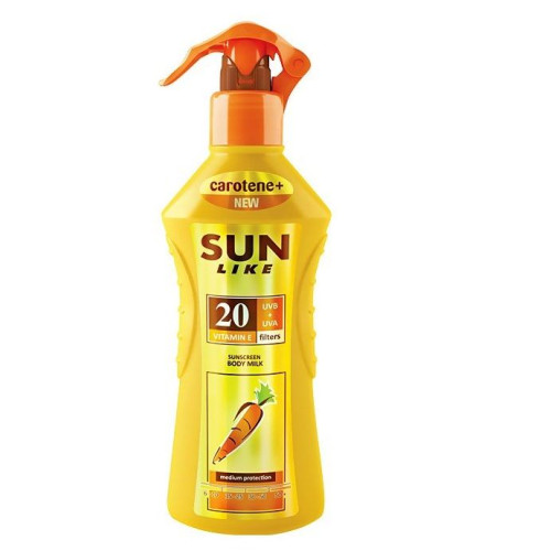 Sun Like Carotene Sunscreen Body Milk SPF 20 6.76 fl oz (200 ml)