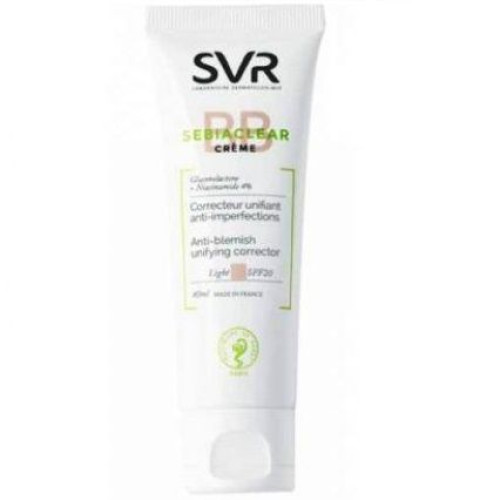 SVR Sebiaclear BB cream Complexion-evening Cream for Oily Skin Light SPF 20+ 1.35 fl oz (40 ml)