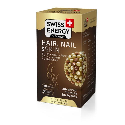Swiss Energy Hair Skin and Nails Vitamin Formula for Beauty 30 Capsules