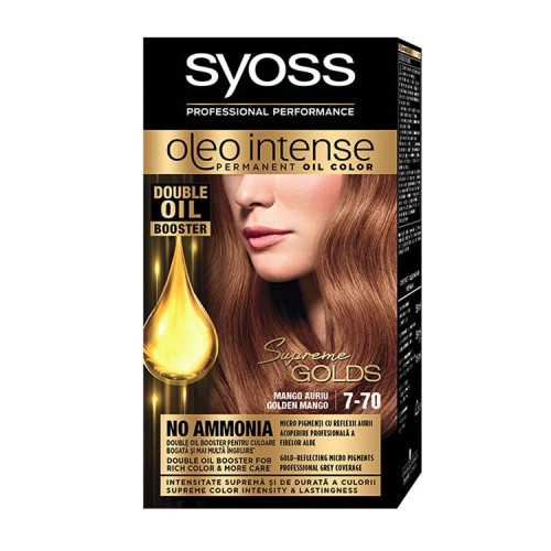 Syoss Oleo Intense Permanent Cream Hair Dye Without Ammonia Color 7-70 Golden Mango
