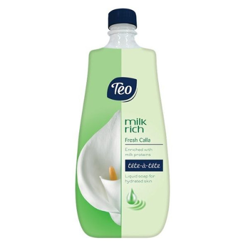 Teo Milk Rich Fresh Calla Moisturizing Liquid Soap with Glycerin and Calla Scent - Refill 27.05 fl oz (800 ml)
