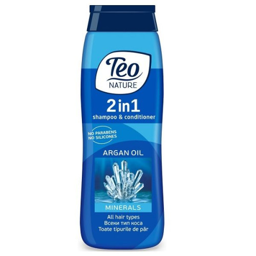 Teo Nature Minerals Shampoo and Conditioner with Minerals and Argan for All Hair Types 13.53 fl oz (400 ml)