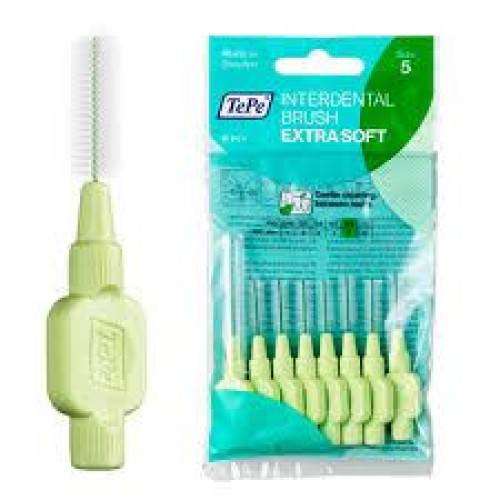 Tepe Interdental Extra Soft Interdental Brushes for Sensitive Teeth and Gums Size 0.03" (0.8 mm) 8 pcs
