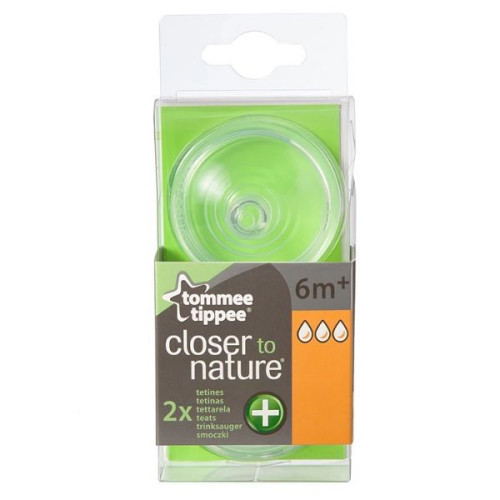 Tommee Tippee Anti-Colic Advance Medium Feeding Teat - 3 Drops for Children 6+ Months 2 pcs