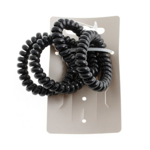 Trisa Hair Ties Shaped Like Telephone Cords 4 pcs