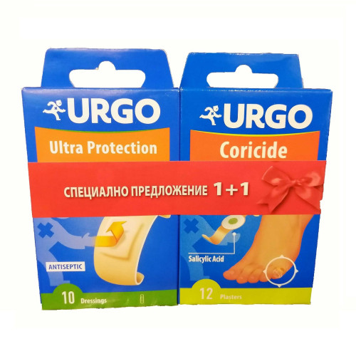 Urgo Promo Set Coricide for Calluses + Urgo Protective Plasters for Wounds