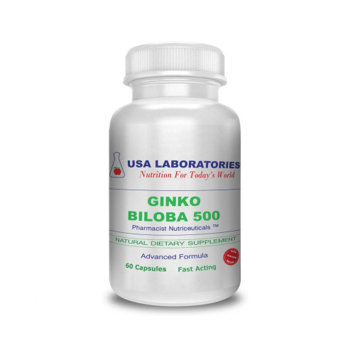 USA Laboratories Ginkgo Biloba 500 mg 30 Capsules