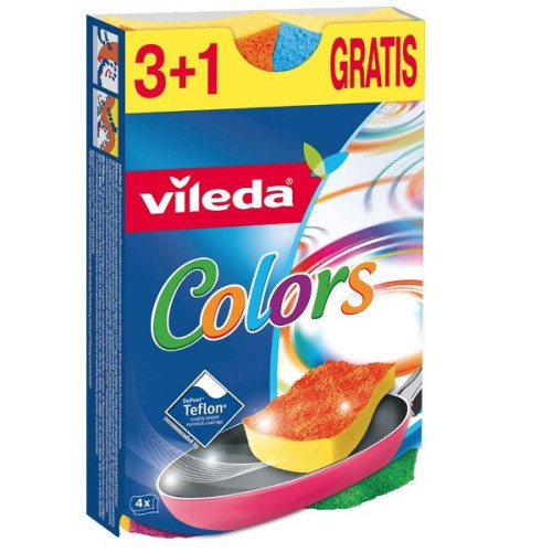 Vileda Colors Household Sponge 4 pcs