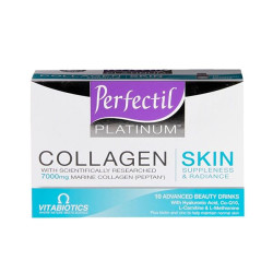 Vitabiotics Perfectil Platinum Collagen Orange Drink for Healthy Skin Hair and Nails 16.91 fl oz (500 ml) 10 Bottles