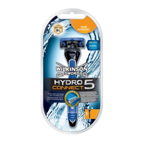Wilkinson Hydro Connect 5 Shaving System for Men with 5 Blades and Hydrating Reservoir 1 pc