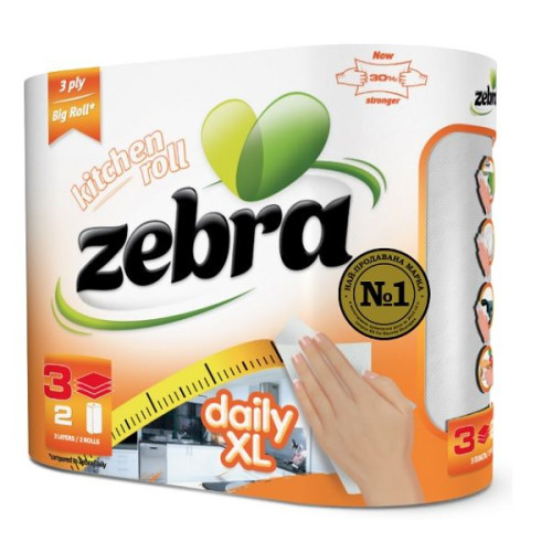Zebra Daily Xl Household Roll 2 pcs