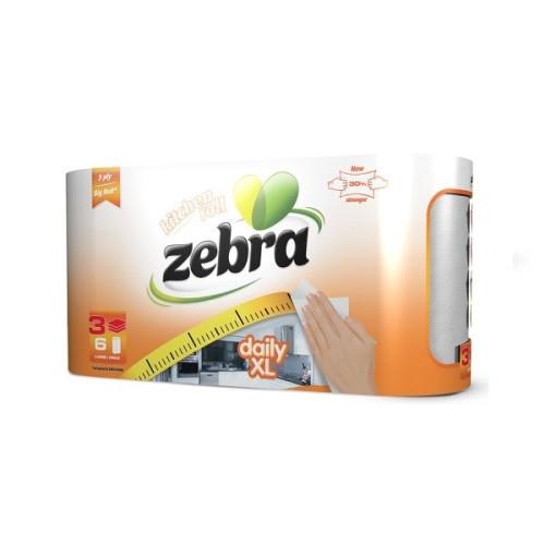 Zebra Daily Xl Household Roll 6 pcs