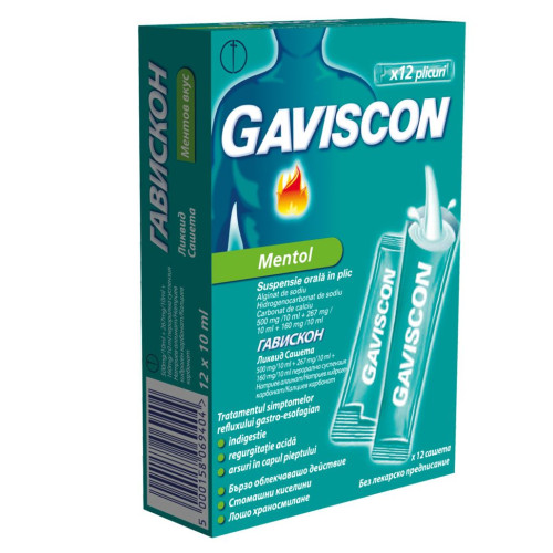 Gaviscon Liquid Relief Sachets for Reflux and Heartburn 0.34 fl oz (10 ml) 12 pcs