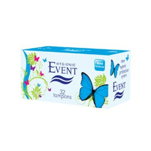 Event Normal Daily Feminine Tampons with Natural Fibers Normal Size 32 pcs