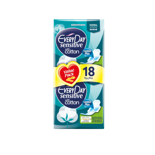 Everyday Sensitive Normal Ultra Plus Sanitary Pads 18 pcs