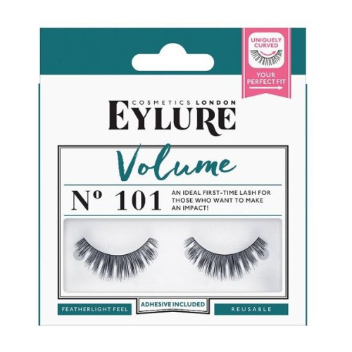 Eylure Volume Set of False Eyelashes and Glue Model 101 1 pc