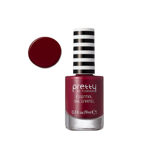 Pretty by Flormar Opaque and Long-Lasting Nail Polish Color 015 Crimson