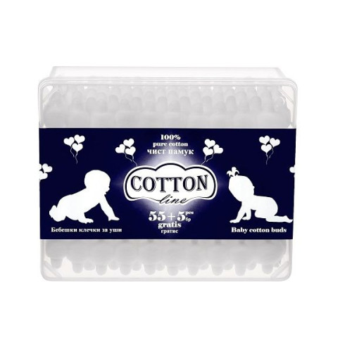 Cotton Line Baby Ear Sticks 60 pcs