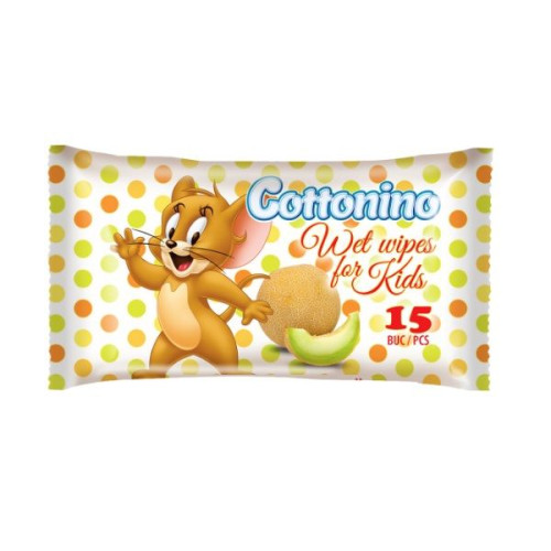 Cottonino Melon Melon-scented Wet Wipes 15 pcs
