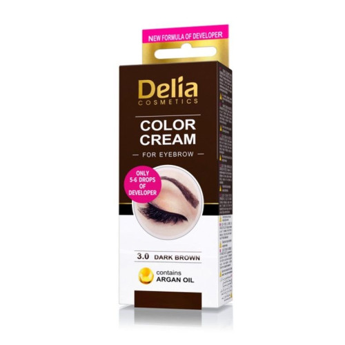 Delia Color Cream Eyebrow Cream Color 3.0 Dark Brown 1 pc