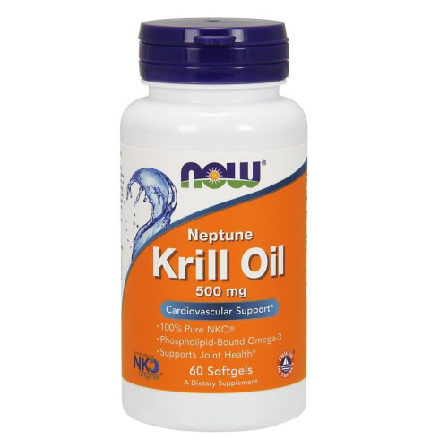 Now Foods Neptune Krill Oil Cardiovascular Problems and Immune System Support 500 mg 60 Capsules