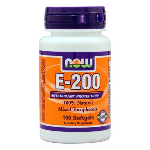 Now Foods Vitamin E for Strong Immunity and Sexual Potency 200 i.u. 100 Dragees