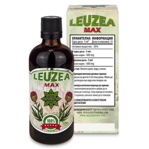 Cvetita Herbal Levzeya Max Syrup Food Supplement for More Strength and Energy 3.38 fl oz (100 ml)