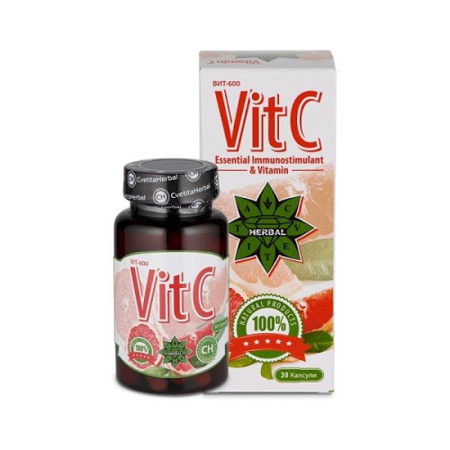 Cvetita Herbal Vitamin C for Strong Immunity 600 mg 30 Capsules