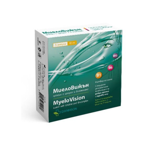 Danhson Myelovision Drink 0.34 fl oz (10 ml) Vitamin B Complex with Lutein and Uridine 5 Ampoules