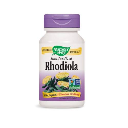 Nature's Way Rhodiola Rosea Golden Root for Stress and More Energy 250 mg 60 Capsules
