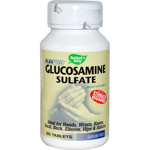 Nature's Way Glucosamine Sulfate for Healthy Bones Cartilage and Joints 525 mg 80 Tablets