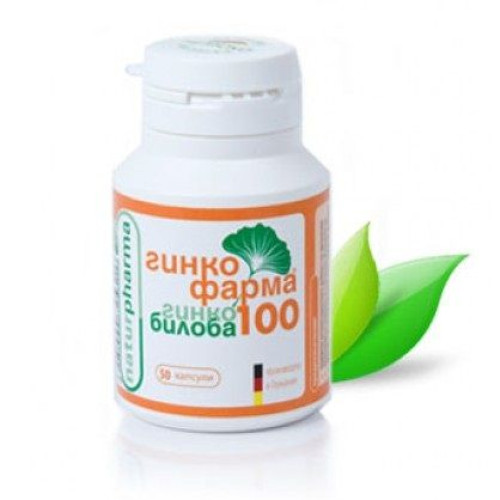 Naturpharma Ginkgo Pharma for Cold Extremities to Irrigate the Brain with Ginkgo Biloba 100 mg 50 Capsules