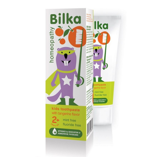 Bilka Homeopathic Children's Toothpaste for Children 2+ Years with Mandarin Flavor 1.69 fl oz (50 ml)