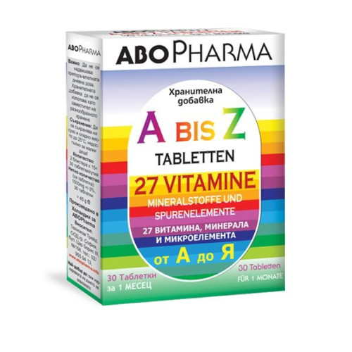 Abopharma A to Z for Fatigue and Exhaustion 30 Tablets